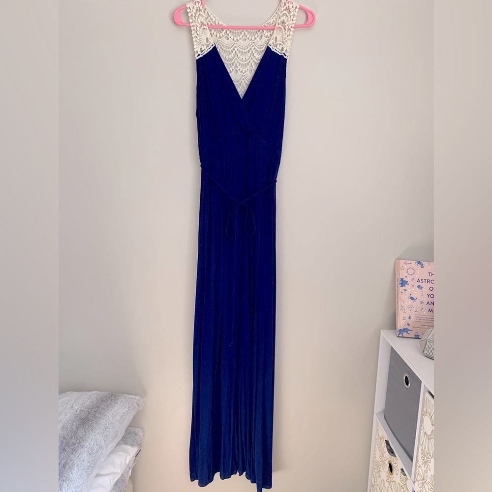 Motherhood Crochet Back Maternity Sundress